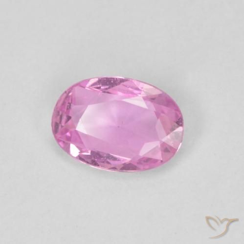 Zafiro Rosado medio natural de 0.46 ct, Ovalada, VVS