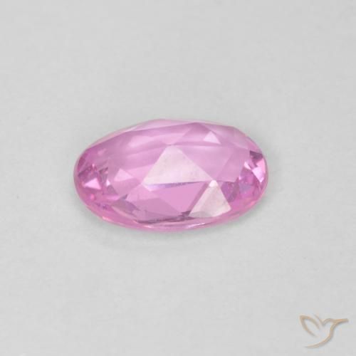 Zafiro Rosado medio natural de 0.46 ct, Ovalada, VVS
