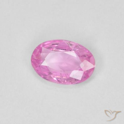Zafiro Rosado púrpura real natural de 0.36 ct, Ovalada, VVS
