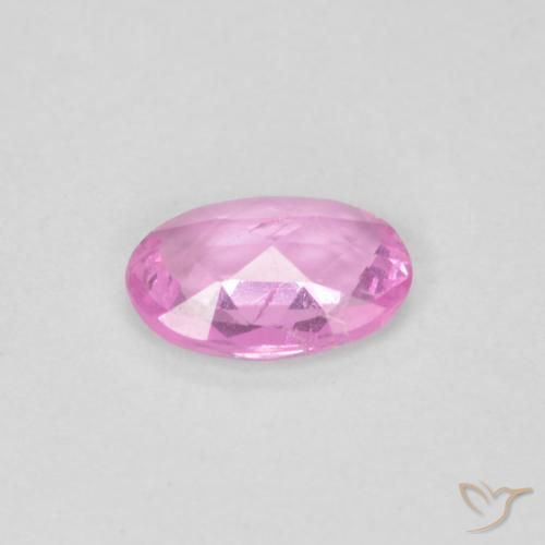 Zafiro Rosado púrpura real natural de 0.36 ct, Ovalada, VVS