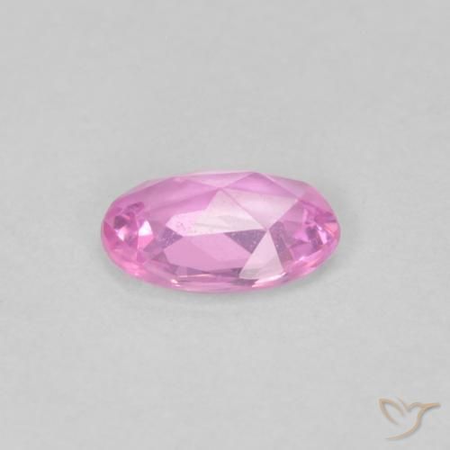 Zafiro Rosado medio natural de 0.42 ct, Ovalada, VVS