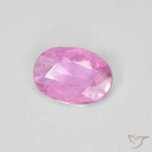 Zafiro Rosado intenso natural de 0.38 ct, Ovalada, VVS