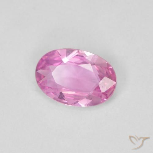 Zafiro Rosa oscuro natural de 0.36 ct, Ovalada, VVS
