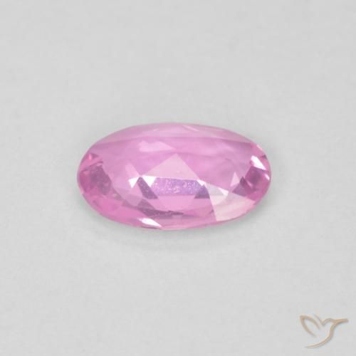 Zafiro Rosa oscuro natural de 0.36 ct, Ovalada, VVS