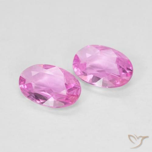 Gemas de Zafiro Rosado claro natural de 0.65 ct, Ovalada, VVS-VS
