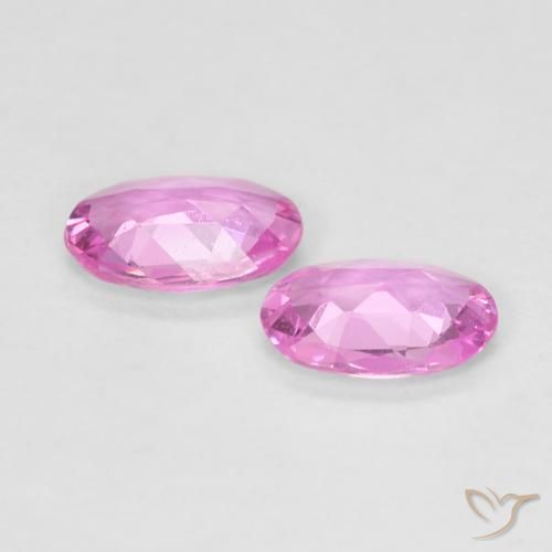 Gemas de Zafiro Rosado claro natural de 0.65 ct, Ovalada, VVS-VS