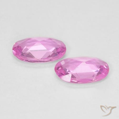 Gemas de Zafiro Rosa natural de 0.75 ct, Ovalada, VVS-VS