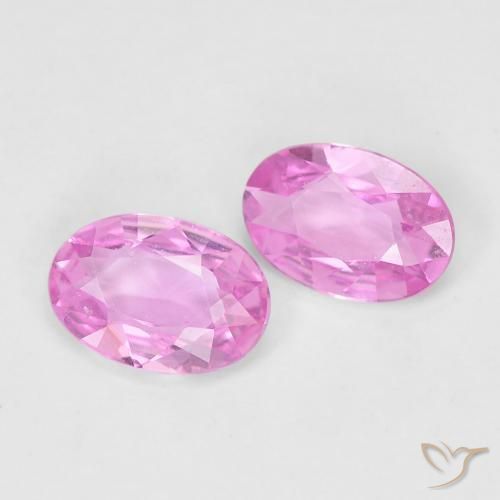 Gemas de Zafiro Rosa natural de 0.81 ct, Ovalada, VVS-VS