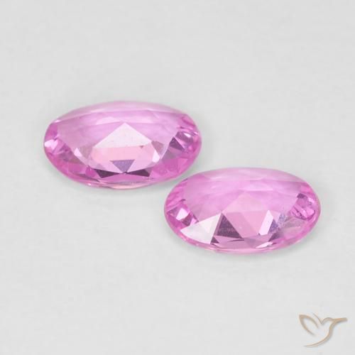 Gemas de Zafiro Rosa natural de 0.81 ct, Ovalada, VVS-VS