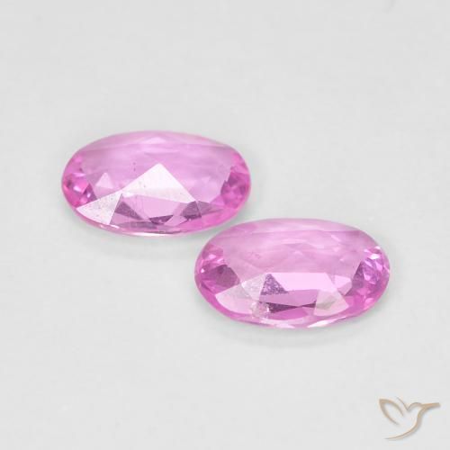 Gemas de Zafiro Rosado intenso natural de 0.72 ct, Ovalada, VS