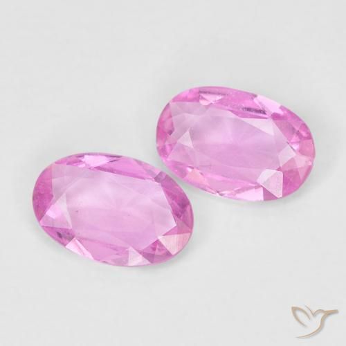 Gemas de Zafiro Púrpura medio natural de 0.77 ct, Ovalada, VS