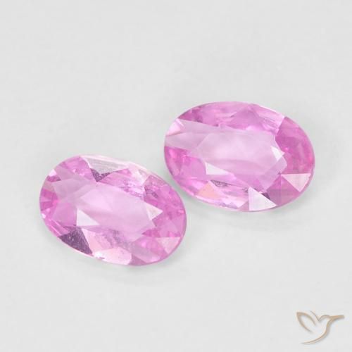Gemas de Zafiro Rosado púrpura natural de 0.72 ct, Ovalada, VS