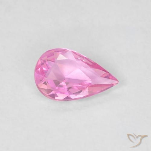 Zafiro Rosado púrpura natural de 0.32 ct, En forma de pera, VVS
