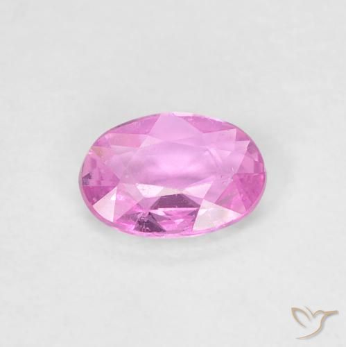 0.40ct Natural Rosado púrpura Zafiro, Ovalada, VVS