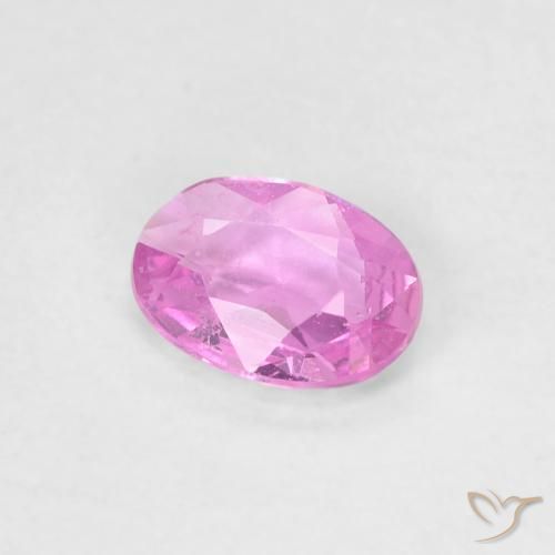 Zafiro Rosado púrpura natural de 0.40 ct, Ovalada, VVS