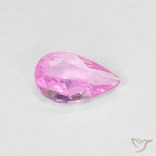 Zafiro Rosado púrpura natural de 0.29 ct, En forma de pera, VVS
