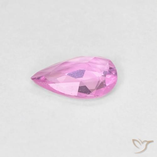Zafiro Rosado púrpura natural de 0.29 ct, En forma de pera, VVS