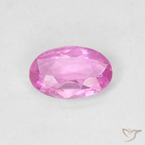 0.46ct Natural Púrpura rosado claro Zafiro, Ovalada, VVS