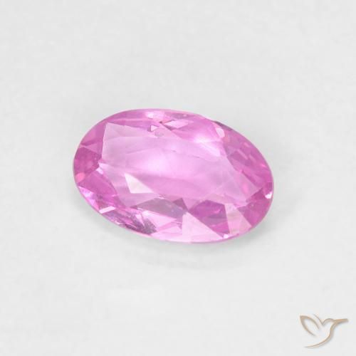 Zafiro Púrpura rosado claro natural de 0.46 ct, Ovalada, VVS