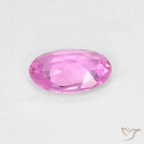 Zafiro Púrpura rosado claro natural de 0.46 ct, Ovalada, VVS