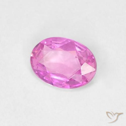 Zafiro Púrpura rosado claro natural de 0.37 ct, Ovalada, VVS
