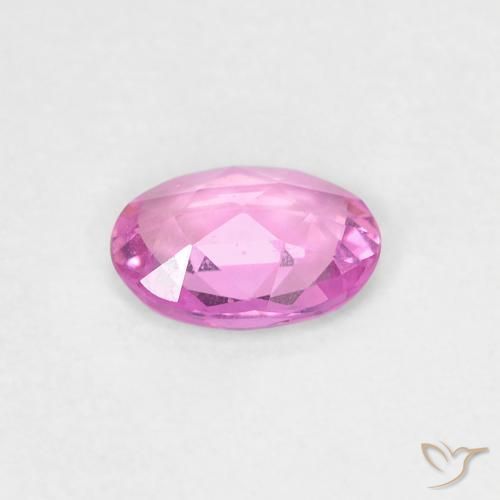 Zafiro Púrpura rosado claro natural de 0.37 ct, Ovalada, VVS