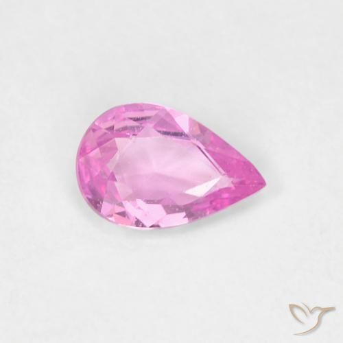 Zafiro Púrpura intenso natural de 0.35 ct, En forma de pera, VVS