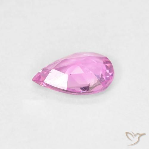 Zafiro Púrpura intenso natural de 0.35 ct, En forma de pera, VVS