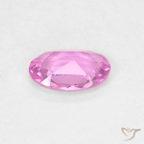 Zafiro Púrpura rosado claro natural de 0.39 ct, Ovalada, VVS