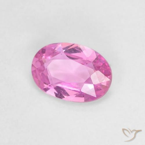 Zafiro Púrpura rosado claro natural de 0.47 ct, Ovalada, VVS