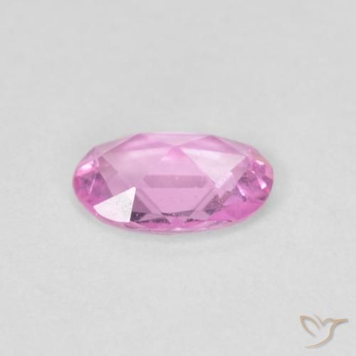 Zafiro Rosado intenso natural de 0.39 ct, Ovalada, VS