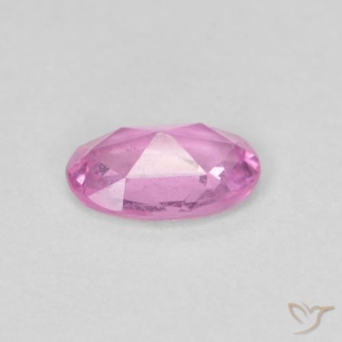Zafiro Rosado púrpura real claro natural de 0.41 ct, Ovalada, VS