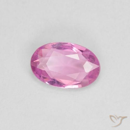 Zafiro Rosado intenso natural de 0.38 ct, Ovalada, VVS