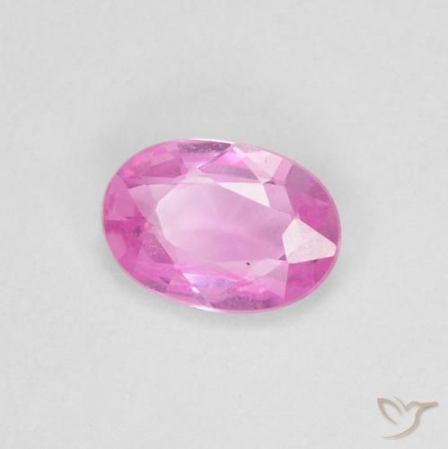 Zafiro Rosa natural de 0.50 ct, Ovalada, VVS-VS