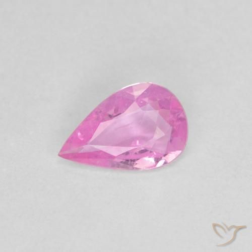 0.30ct Natural Rosado intenso Zafiro, En forma de pera, VS