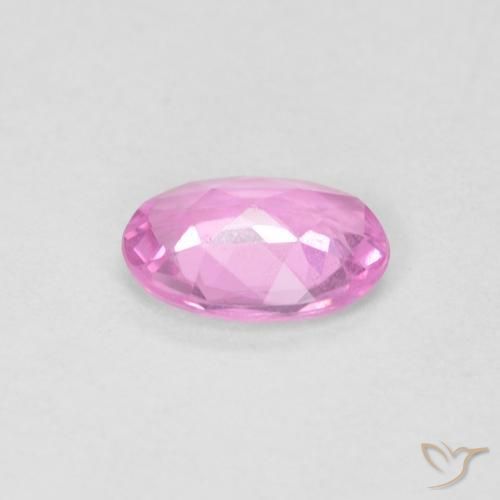 Zafiro Rosado intenso natural de 0.44 ct, Ovalada, VS