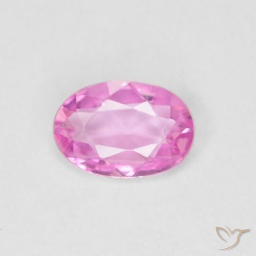 0.38ct Natural Púrpura rosado claro Zafiro, Ovalada, VVS