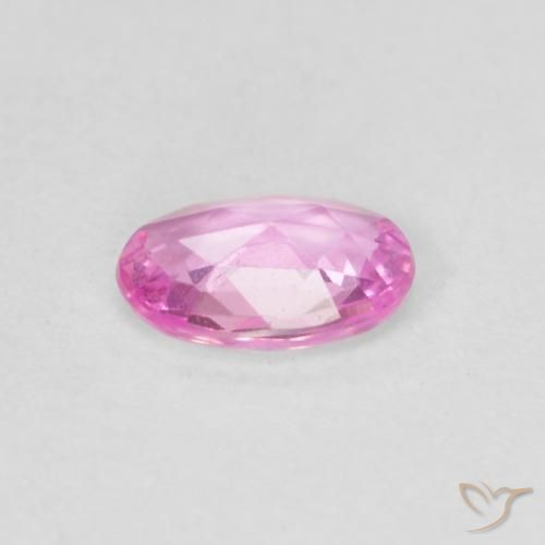 Zafiro Púrpura rosado claro natural de 0.38 ct, Ovalada, VVS