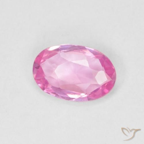 Zafiro Rosado intenso natural de 0.47 ct, Ovalada, VVS