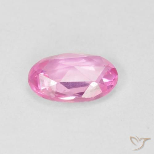Zafiro Rosado intenso natural de 0.47 ct, Ovalada, VVS