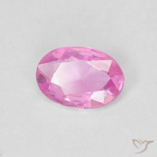 Zafiro Rosa natural de 0.39 ct, Ovalada, VVS