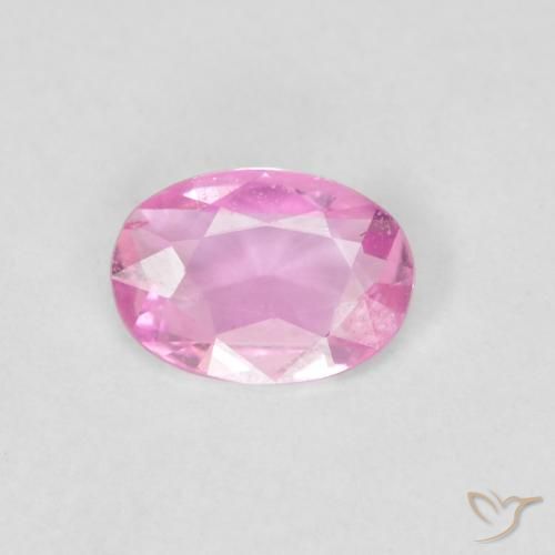 Zafiro Rosado intenso natural de 0.33 ct, Ovalada, VVS