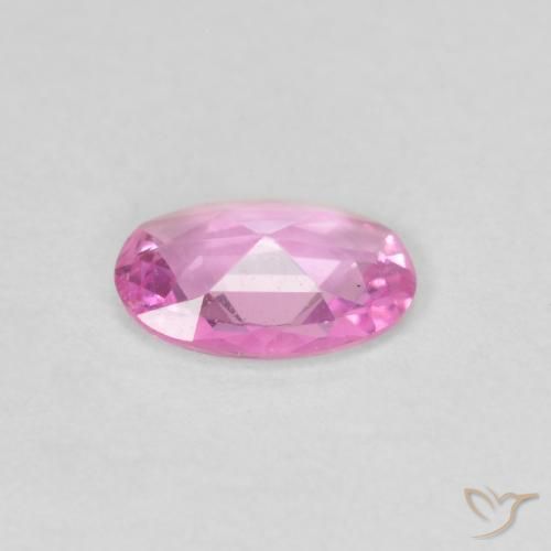 Zafiro Rosado intenso natural de 0.33 ct, Ovalada, VVS