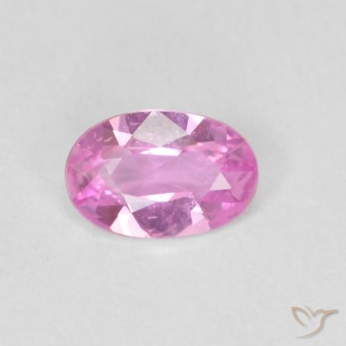 0.40ct Natural Rosado intenso Zafiro, Ovalada, VVS