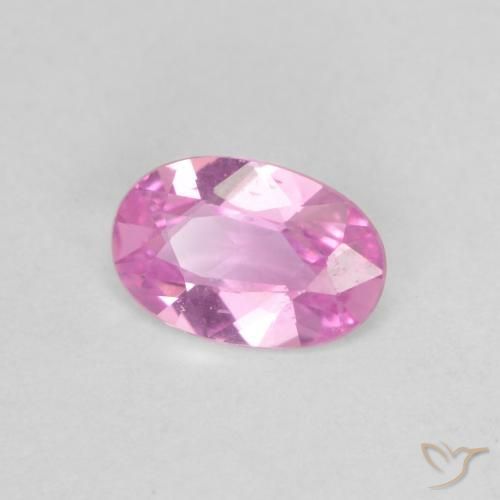 Zafiro Rosado intenso natural de 0.40 ct, Ovalada, VVS