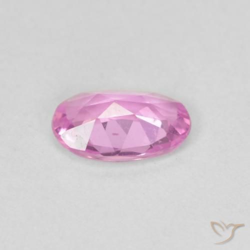 Zafiro Rosado intenso natural de 0.40 ct, Ovalada, VVS