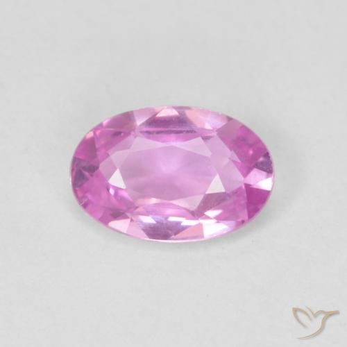 0.51ct Natural Rosado púrpura Zafiro, Ovalada, VVS