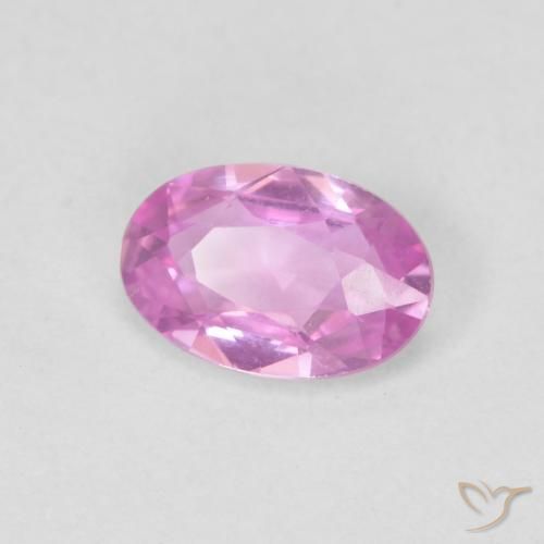 Zafiro Rosado púrpura natural de 0.51 ct, Ovalada, VVS