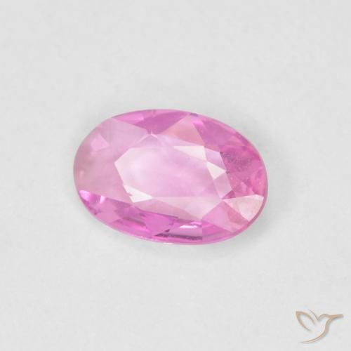 Zafiro Rosado púrpura real natural de 0.36 ct, Ovalada, VVS