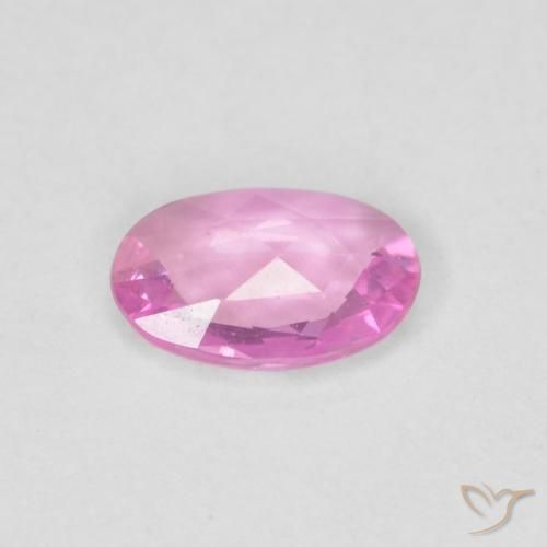 Zafiro Rosado púrpura real natural de 0.36 ct, Ovalada, VVS